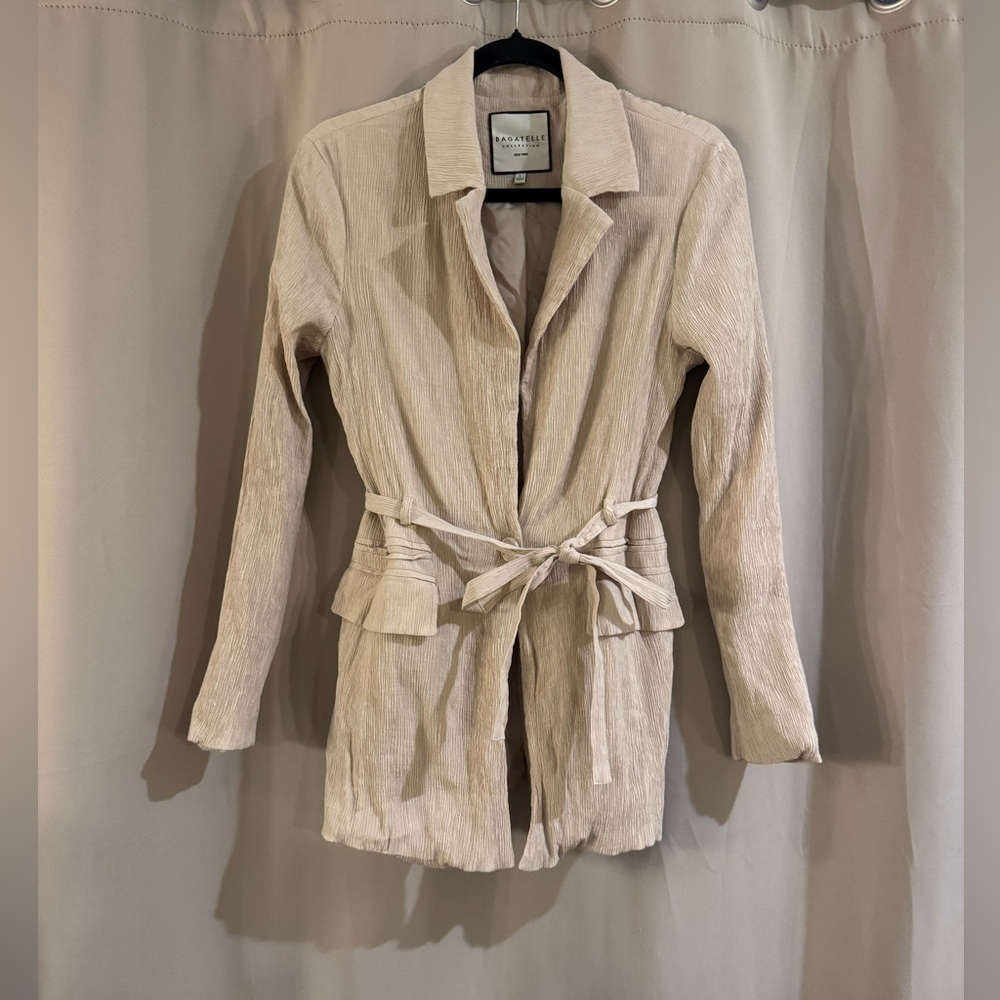 Bagatelle Cream Textured Light  Jacket